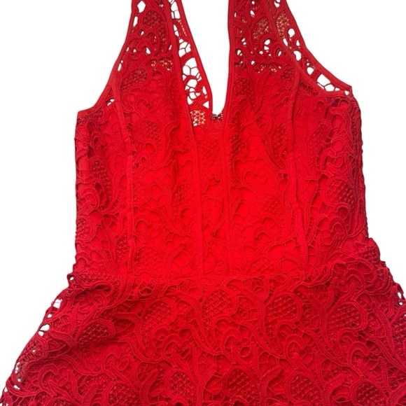 Adelyn Rae Red Lace Sun‎ Dress | Women’s Size Medium - Picture 7 of 13